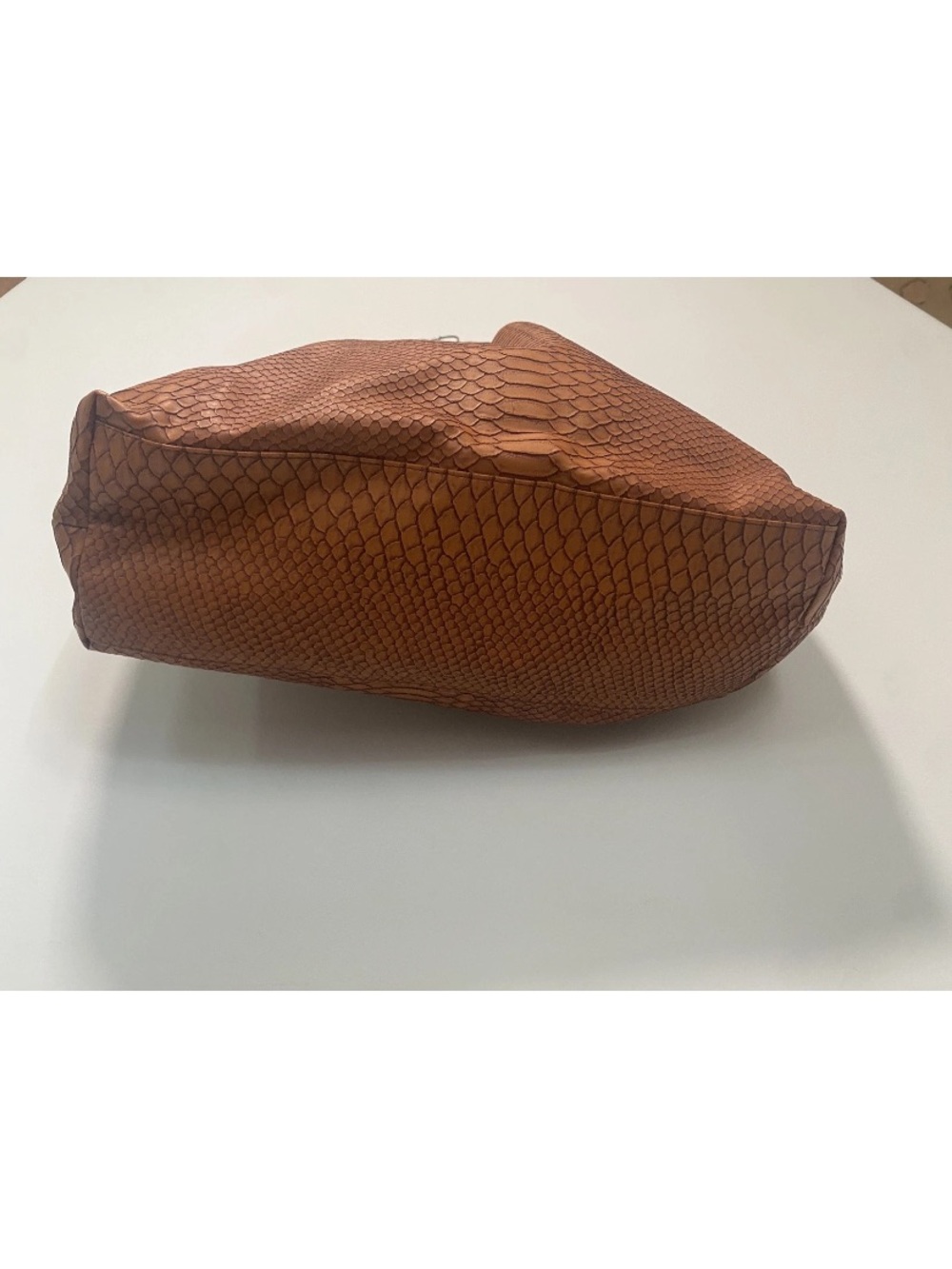 BLOOMINGDALES made exclusively for
Faux Snake-Embossed Tan Tote Bag - Picture 7 of 12